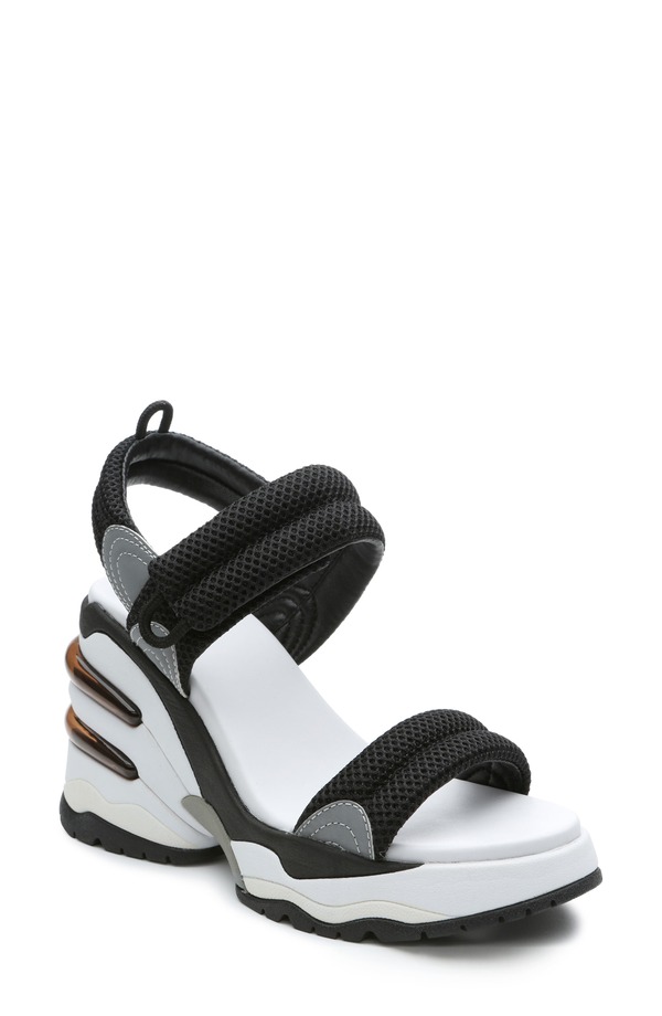 死灰 レディース シューズ 踵 サンダル Ash Cosmosandal Black/ Silver/ Black 黒いこと
