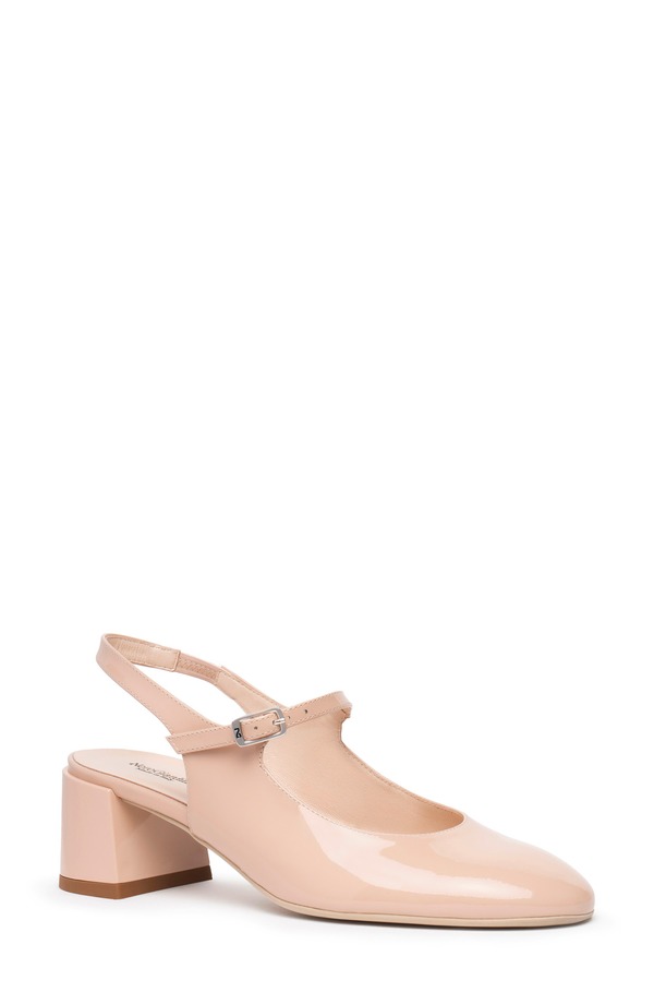 ネーロ ジャルディーニ レディース シューズ 踵 NeroGiardini Slingback Block Heel Pump Natural