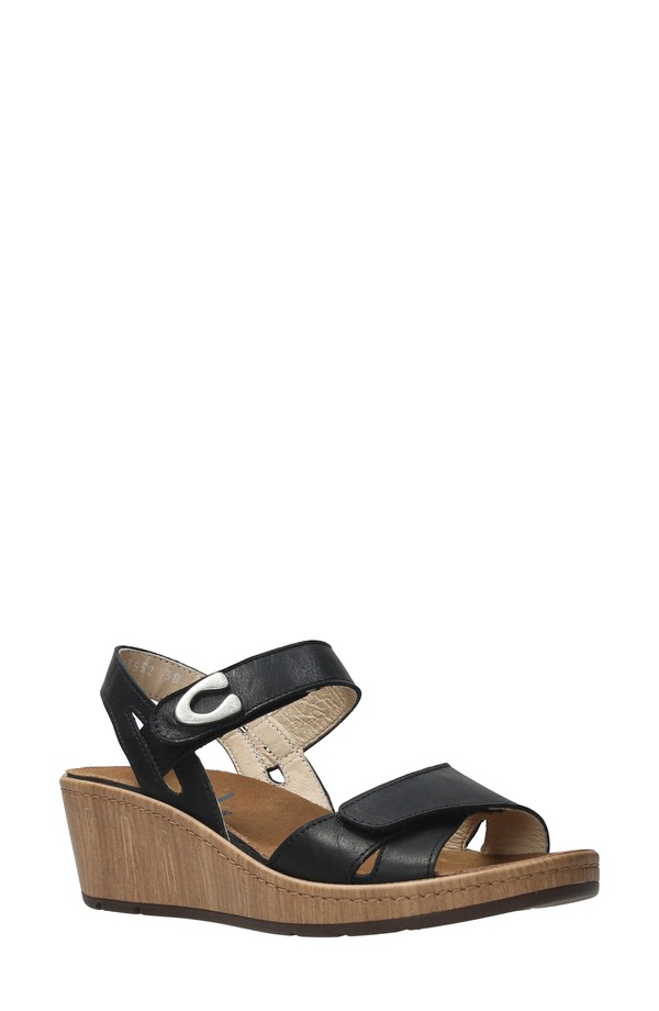ウォルキー レディース シューズ サンダル プラットフォーム Wolky Sanibel Platform Wedge Sandal Black ブラック