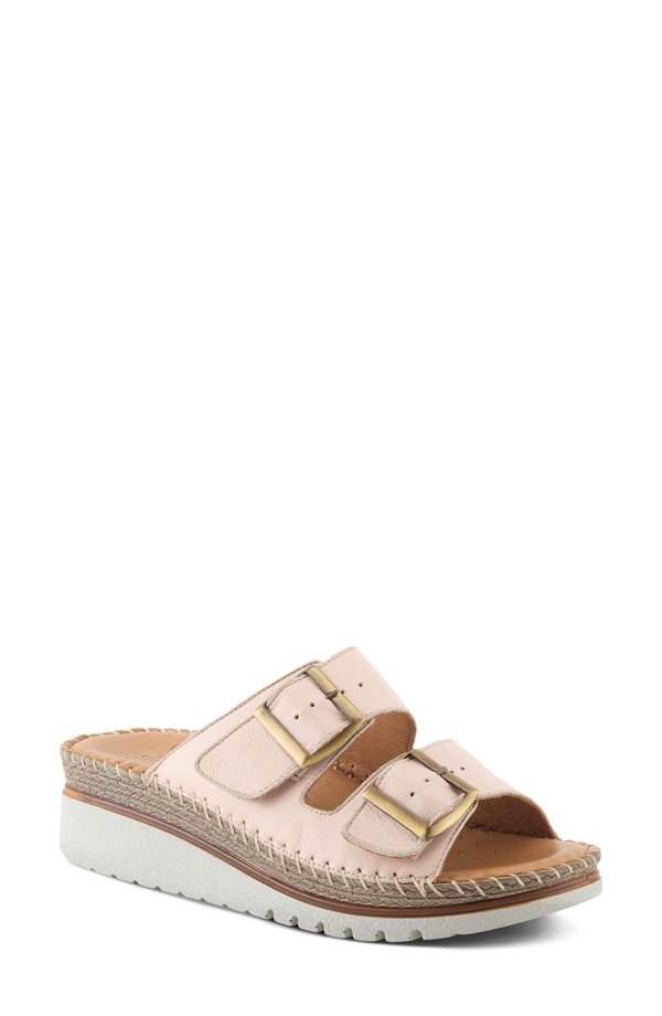 発条足取り レディース シューズ 踵 サンダル ミニ Spring Step Minisia Wedge Sandal Blush 毛はらい