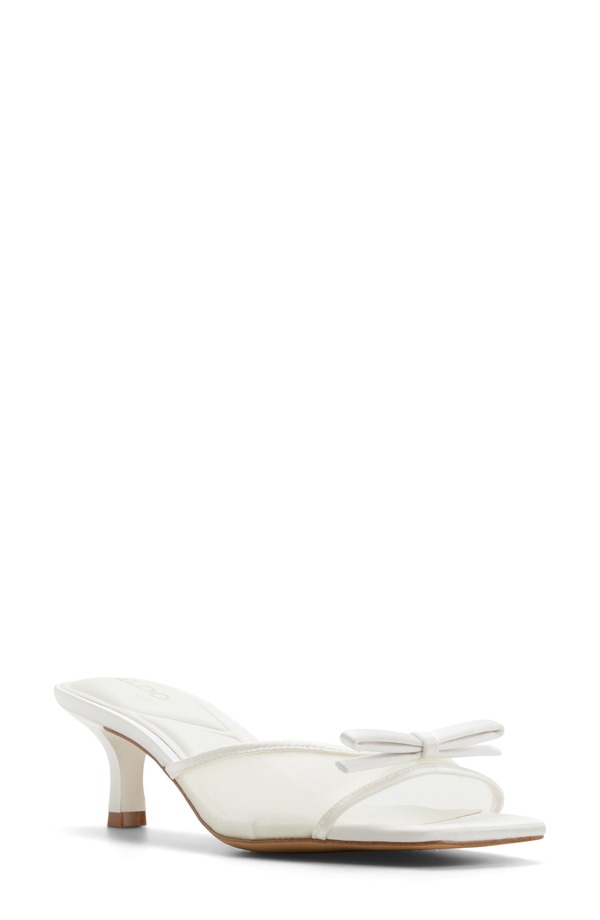アルド レディース シューズ 踵 サンダル ALDO Begoniaa Kitten Heel Slide Sandal White/ Bone 白いこと