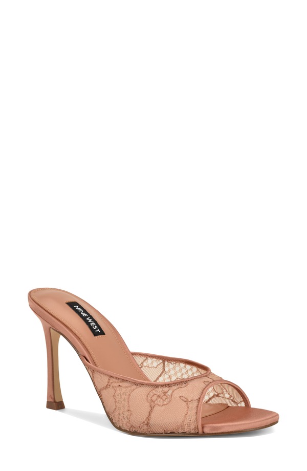 ナインウェスト レディース シューズ 踵 サンダル スピード競技 Nine West Kiscop Lace Slide Sandalight Natural