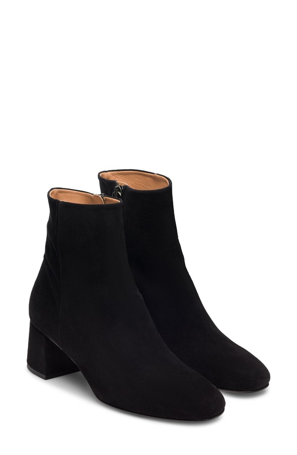 マグナーニ レディース シューズ ブーツ・レインブーツ 踵 Magnanni Arlyne Block Heel Bootie Black Suede 黒いこと