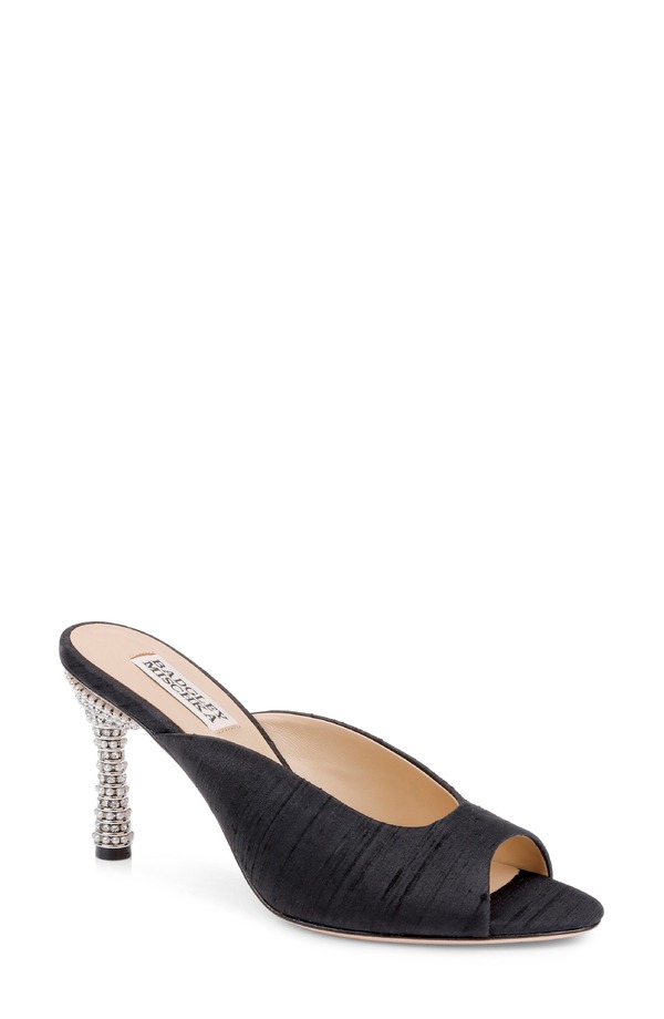 バッジェリーミシュカ レディース シューズ ヒール サンダル BADGLEY MISCHKA Oakdale Slide Sandal Black Silk ブラック