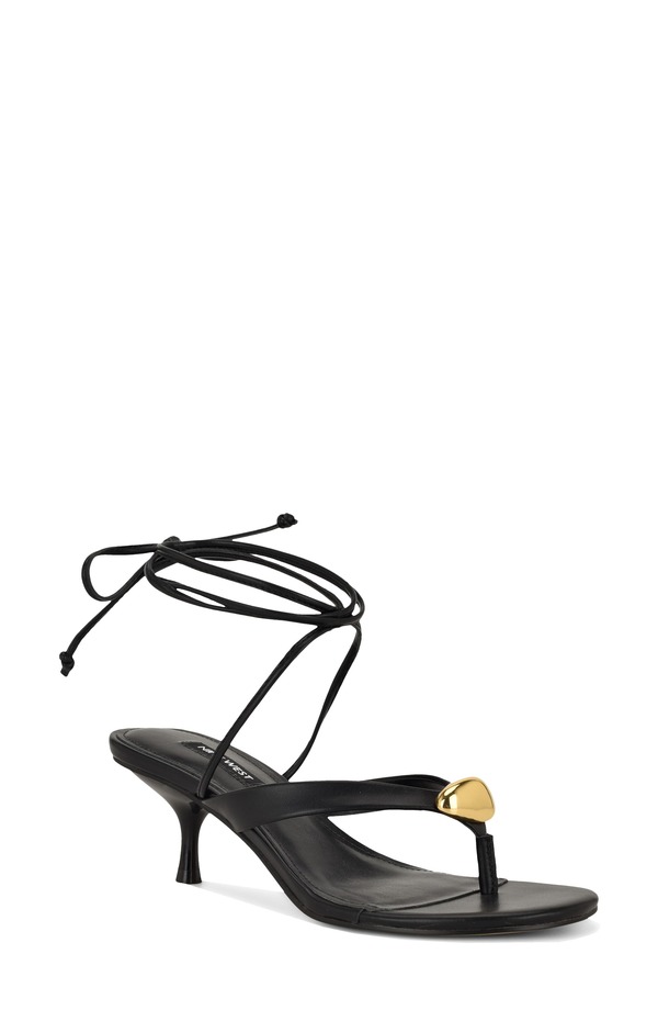 ナインウェスト レディース シューズ 踵 サンダル アンクル Nine West Batty Ankle Wrap Sandal Black 黒いこと