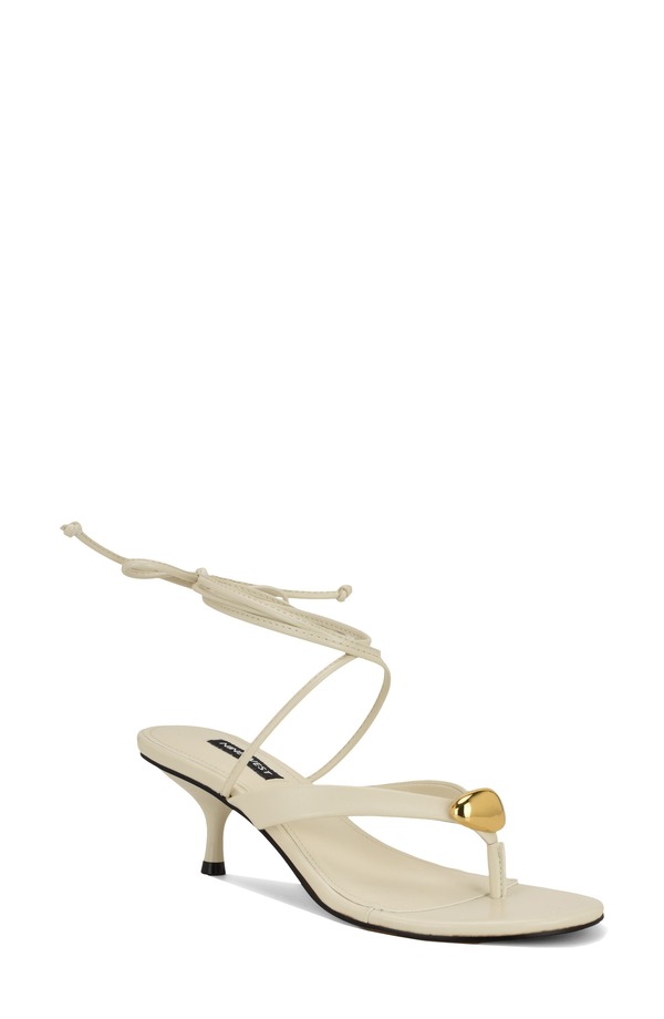 ナインウェスト レディース シューズ 踵 サンダル アンクル Nine West Batty Ankle Wrap Sandal Ivory 象牙色