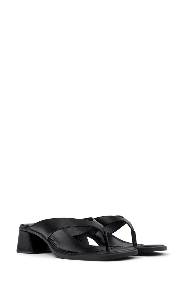 カンペール レディース シューズ ヒール Camper Kora Flip Flop Black ブラック