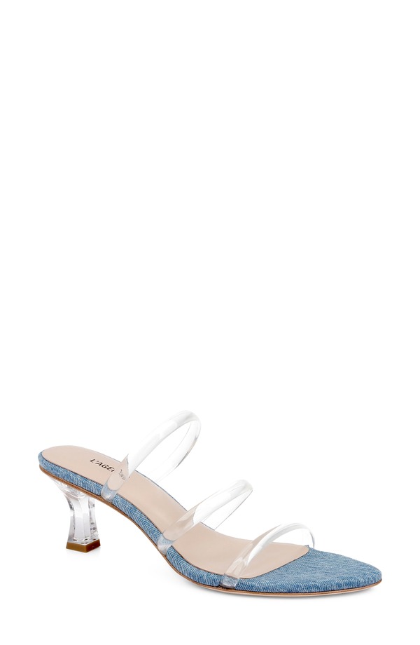 ラジャンス レディース シューズ 踵 サンダル L\u0027AGENCE Ludovica Slide Sandalight Blue 青碧