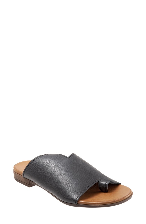 ブエノ レディース シューズ ヒール サンダル Bueno Tulla Slide Sandal Black/ Tan Leather ブラック