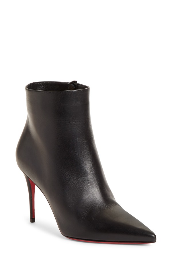 クリスチャン・ルブタン レディース シューズ ブーツ・レインブーツ Christian Louboutin So Kate Pointed Toe Bootie Black Leather 黒いこと
