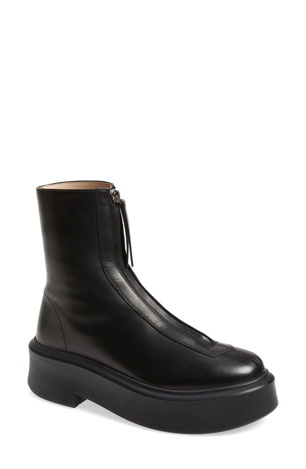 ザ ロウ レディース シューズ ブーツ・レインブーツ プラットフォーム The Row Ziplatform Bootie Black ブラック｜ReVida 店
