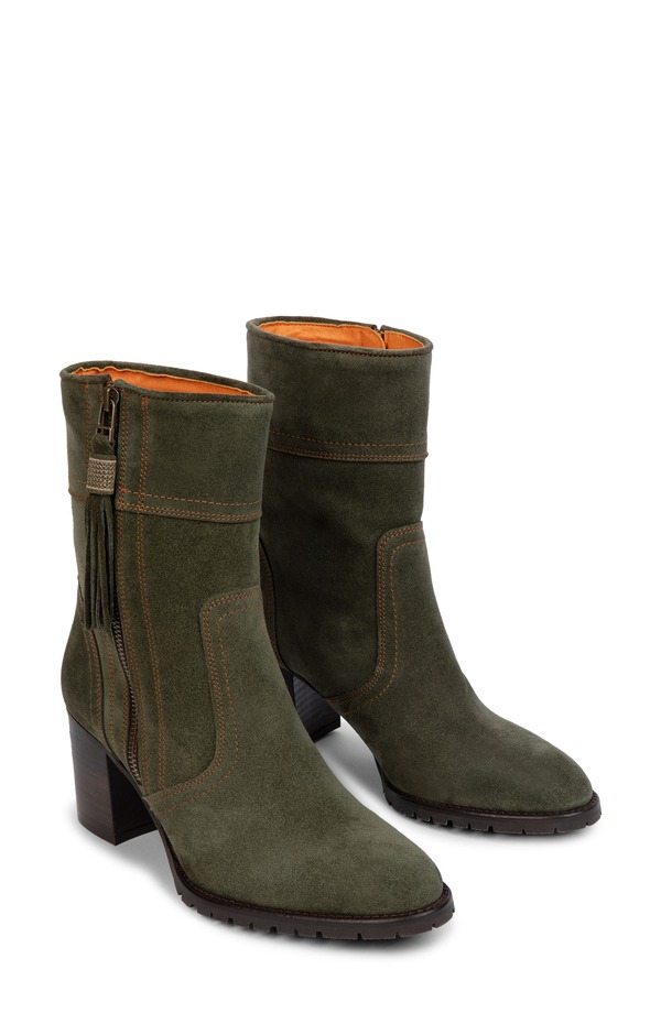 ペネロペシルバーズ レディース シューズ ブーツ・レインブーツ Penelope Chilvers Fina Tassel Bootie Forest Green 緑であること