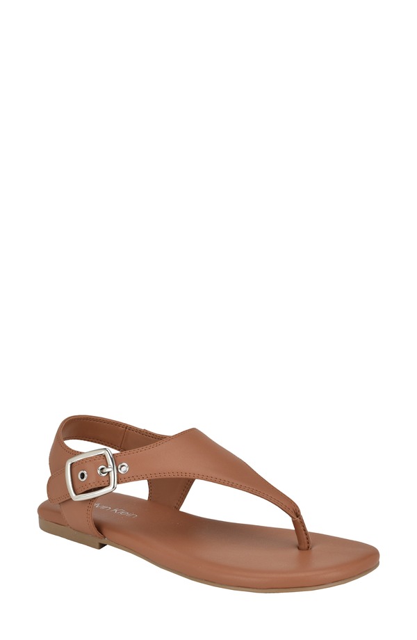 カルバンクライン レディース シューズ サンダル アンクル Calvin Klein Moracankle Strap Sandal Dark Natural