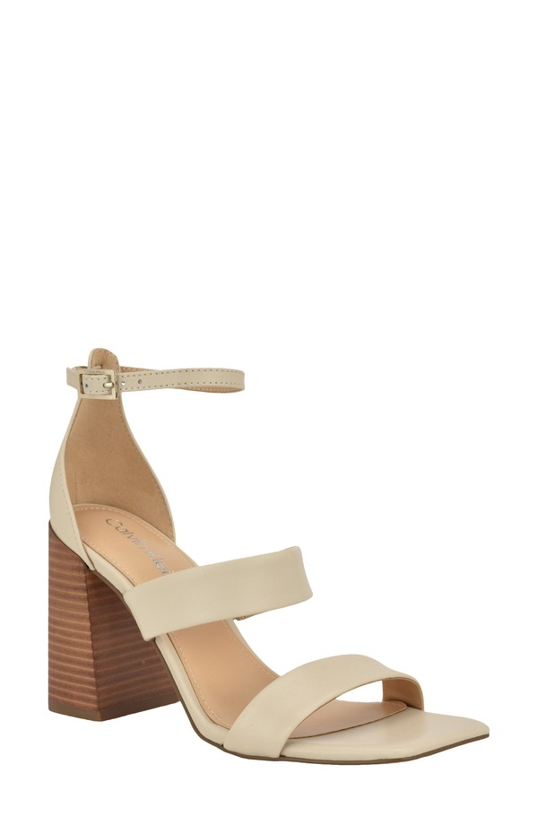 カルバンクライン レディース シューズ ヒール サンダル アンクル Calvin Klein Sheryl Ankle Strap Sandal Ivory アイボリー