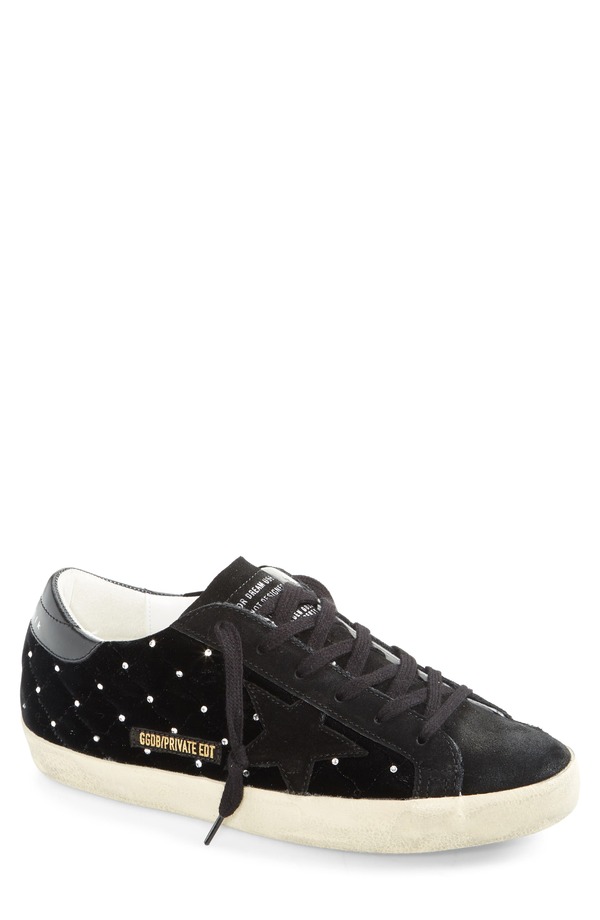 ゴールデングース レディース シューズ スニーカー キルティング Golden Goose Super-Star Quilted Sneaker Black ブラック｜ReVida 店