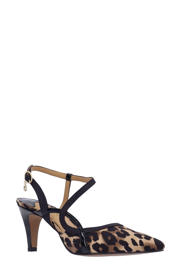 ジェイレニー レディース シューズ ヒール アンクル J. Rene Aldonsankle Strapointed Toe Pump Brown/ Black ブラック｜ReVida 店