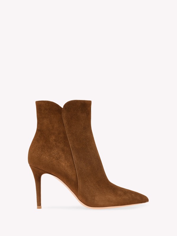 ジャンヴィト ロッシ レディース シューズ ブーツ・レインブーツ Gianvito Rossi Levy 85 Booties Brown ブラウン｜ReVida 店