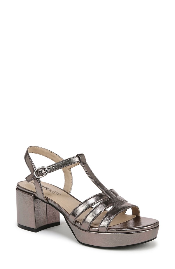 ライフストライド レディース シューズ ヒール プラットフォーム サンダル アンクル LifeStride Rio Ankle Straplatform Sandal Pewter ピューター|ReVida 店
