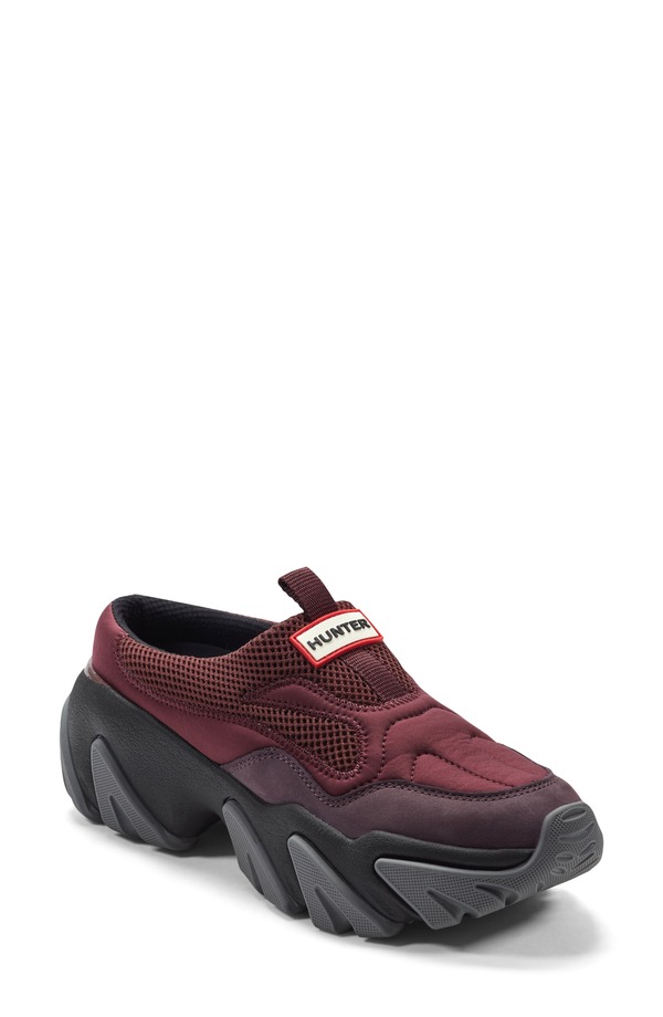 ハンター レディース シューズ パンプス Hunter Darisa Waterepellent Slip-On Shoe Dark Red レッド｜ReVida 店