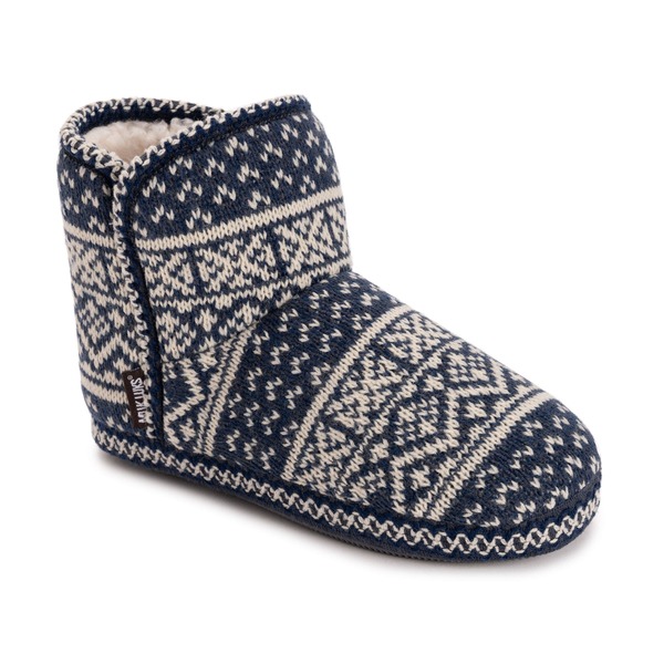 ムクルクス レディース シューズ サンダル ブーツ MUK LUKS Leigh Bootie Slipper Dark Blue ブルー