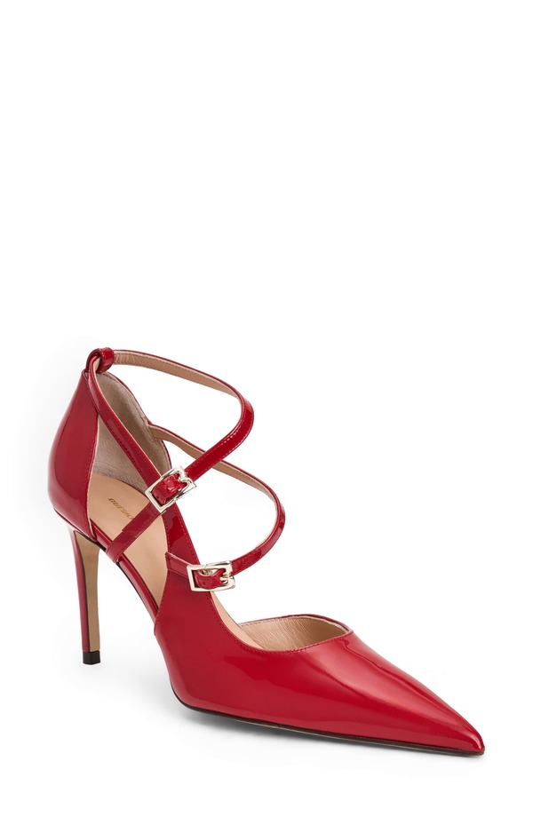 ブルーノマグリ レディース シューズ 踵 Bruno Magli Primavera Strappy Pointed Toe Pump Berry Patent