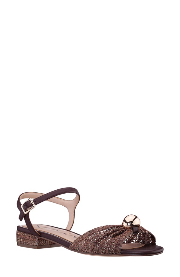 ニナ レディース シューズ サンダル アンクル Nina Slater Ankle Strap Sandal Chocolate 黒茶