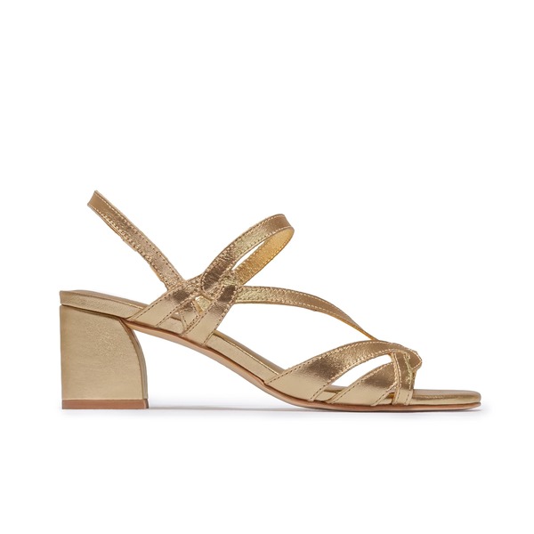 ベルナード レディース シューズ 踵 サンダル Bernardo Footwear Gyoda Strappy Sandal Gold ゴールド