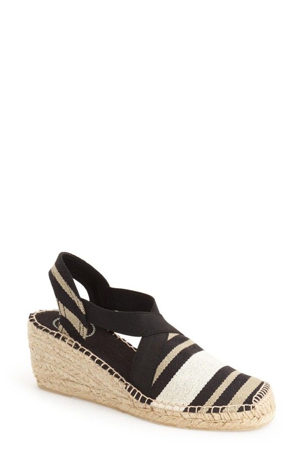 トニーポンズ レディース シューズ サンダル Toni Pons Tarbes Espadrille Wedge Sandal Black Combo Linen ブラック