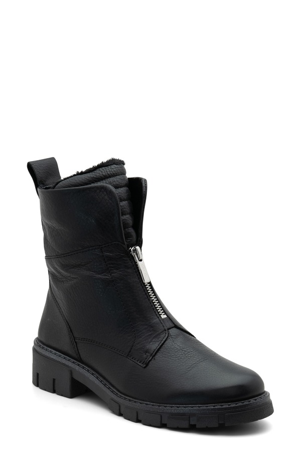 アラ レディース シューズ ブーツ・レインブーツ レザー ara Deon Leather Bootie Black ブラック｜ReVida 店