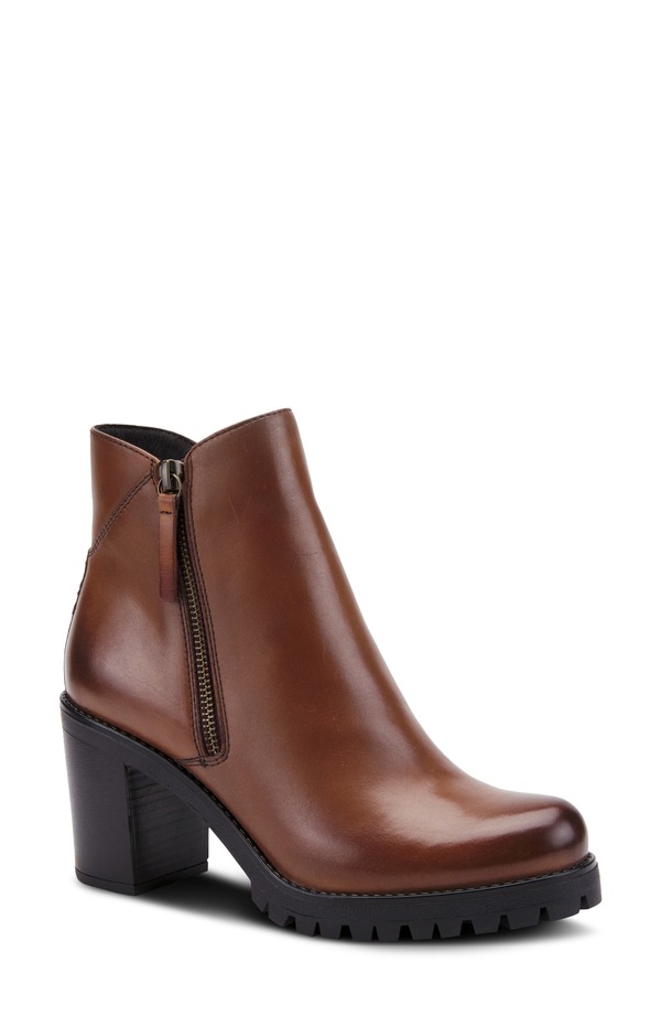 春月踏み段 レディース シューズ ブーツ・レインブーツ Spring Step Dealey Bootie Brown 赤銅色