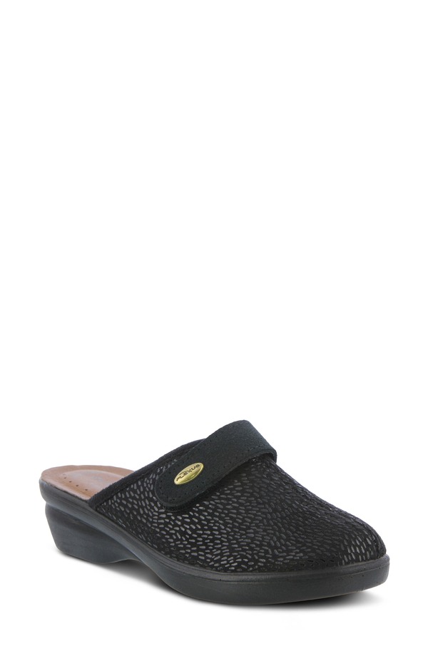 フレクサス レディース シューズ サンダル Flexus by Spring Step Merula Clog Black Patent Leather 黒いこと