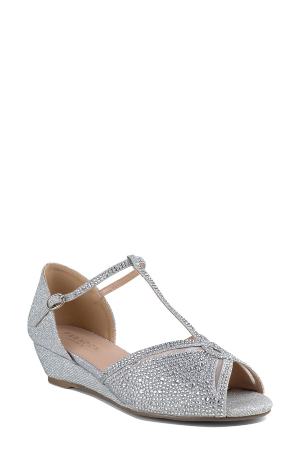 パラドックスロンドン レディース シューズ ヒール サンダル Paradox London Pink Janelle Wedge Sandal Silver シルバー|ReVida 店
