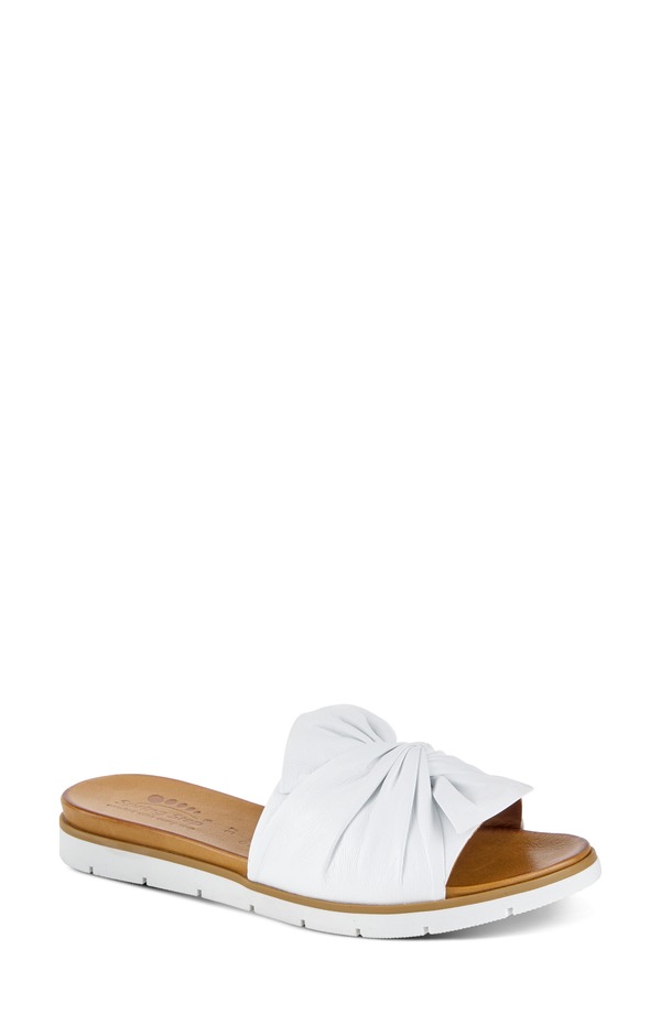 発条足取り レディース シューズ 踵 サンダル Spring Step Lavona Slide Sandal White 白いこと
