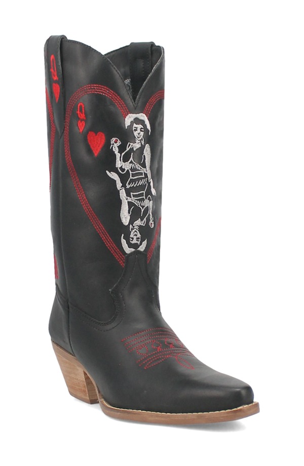 ディンゴ レディース シューズ ブーツ・レインブーツ Dingo Queen a Hearts Western Boot Black ブラック|ReVida 店