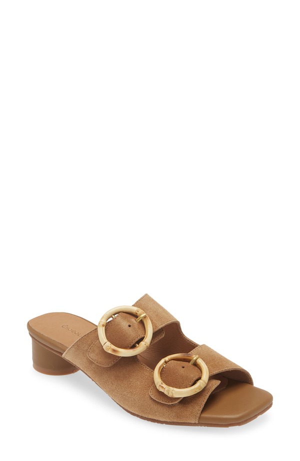 ショコラブルー レディース シューズ ヒール サンダル Chocolat Blu Eliza Sandal Camel Suede キャメル