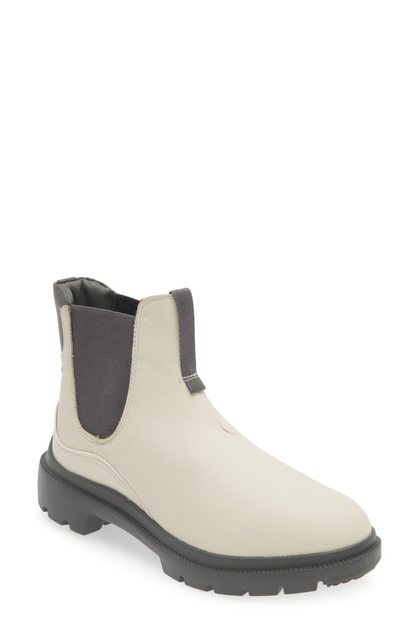 オルカイ レディース シューズ ブーツ・レインブーツ チェルシー レザー OluKai Hehi Waterproof Chelsea Leather Lug Boot White Sand / Steel ホワイト｜ReVida 店 30,420円