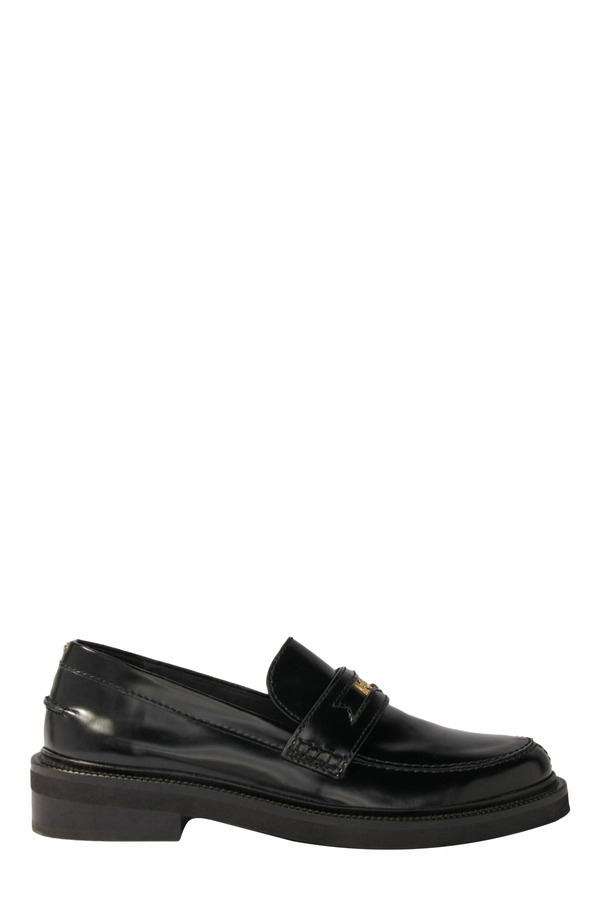 マージュ レディース シューズ スリッポン・ローファー なめし革 maje Leather loafers Black 黒いこと