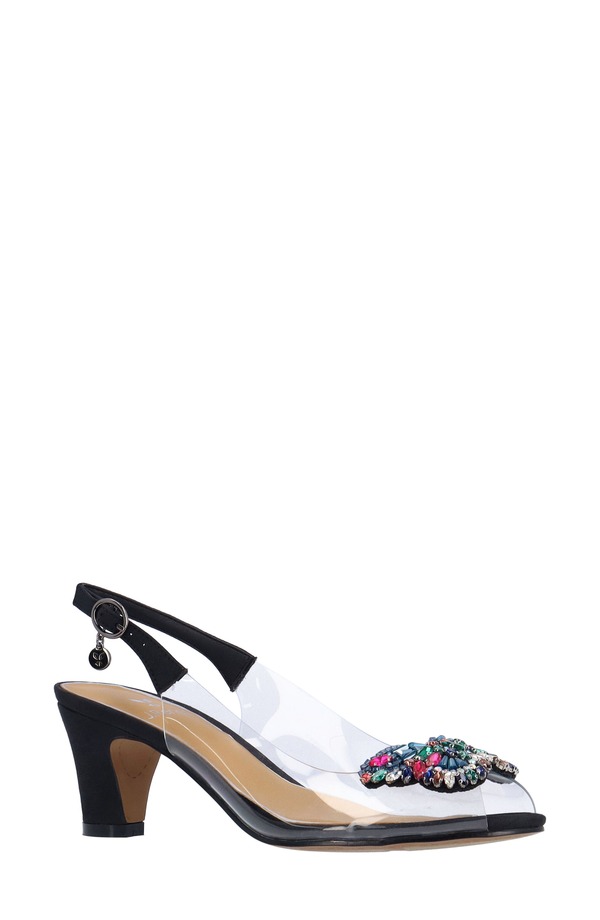 ジェイレニー レディース シューズ 踵 サンダル J. Rene Gloriana Slingback Peep Toe Sandal Bright Multi マルチ色つや