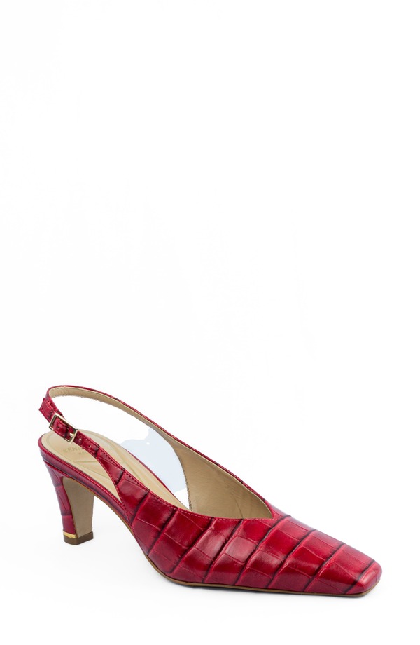 ケネスコール レディース シューズ 踵 Kenneth Cole Meilani Slingback Pump Cherry Croco