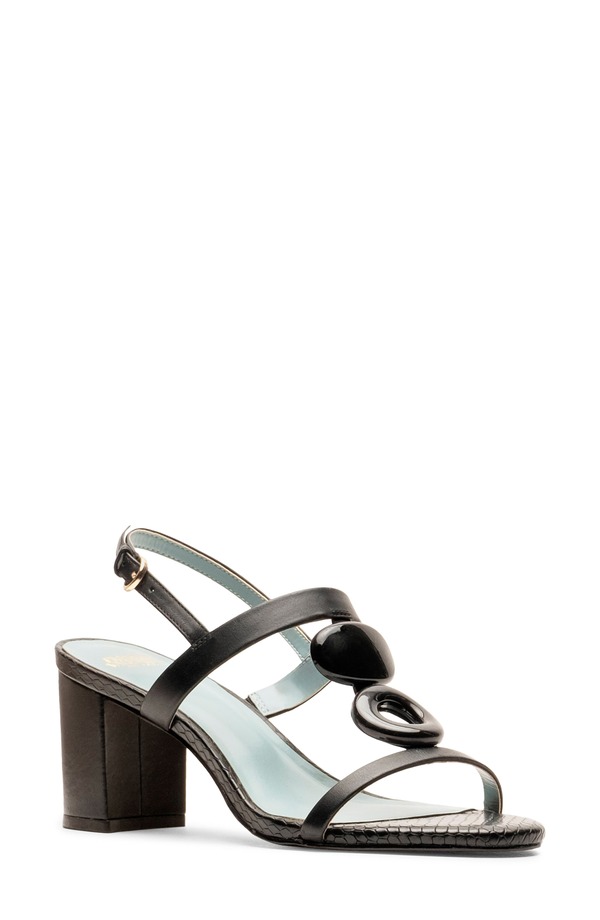 フランセスバレンタイン レディース シューズ 踵 サンダル Frances Valentine Bianca Slingback Sandal Black 黒いこと