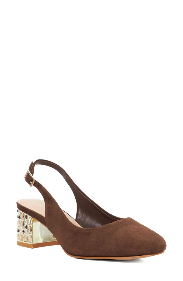 デューンロンドン レディース シューズ ヒール Dune London Catharine Slingback Pump Brown ブラウン｜ReVida 店