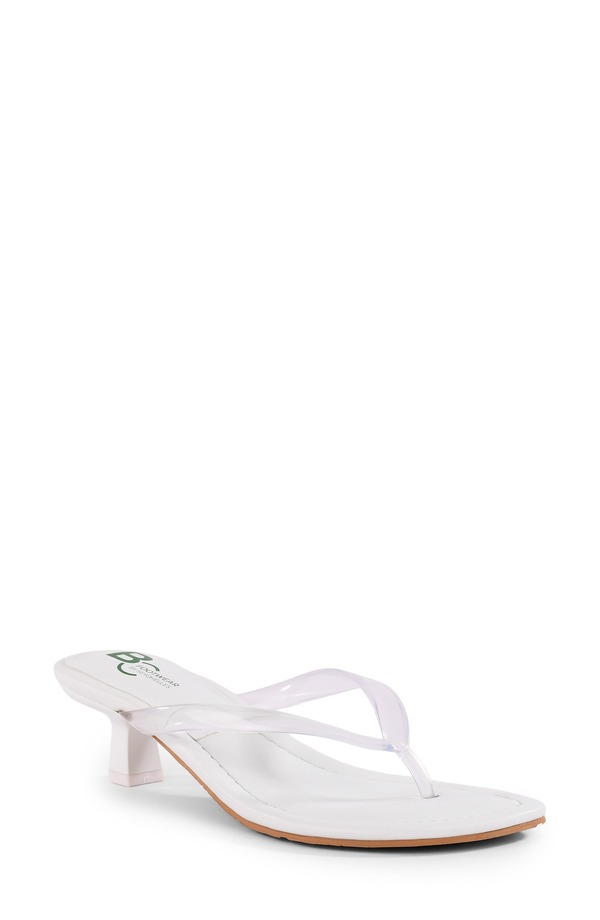 BC フットウェア レディース シューズ ヒール サンダル BC Footwear Starburst Kitten Heel Sandal White Clear ホワイト｜ReVida 店 16,410円
