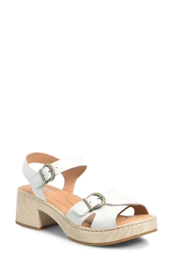 バーン レディース シューズ サンダル プラットフォーム Brn Bella Platform Sandal White Leather ホワイト|ReVida 店