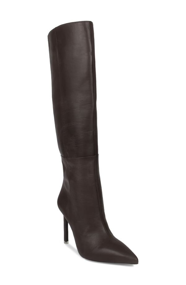 ブラックスエードスタジオ レディース シューズ ブーツ・レインブーツ BLACK SUEDE STUDIO Taylor Croc Embossed Pointed Toe Boot Mulch Nappa｜ReVida 店 94,490円