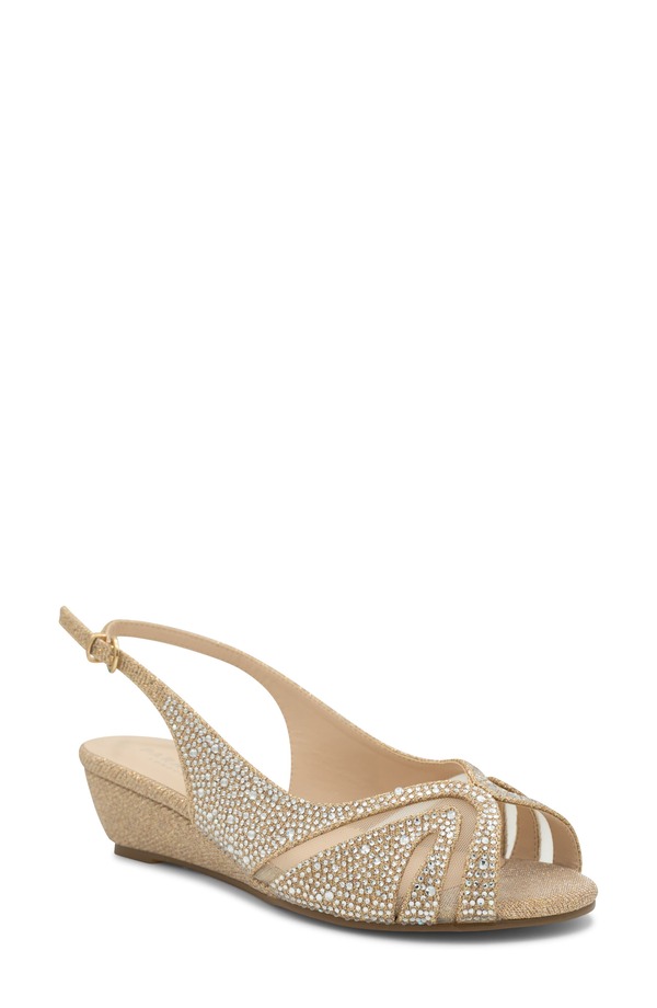 パラドックスロンドン レディース シューズ ヒール サンダル Paradox London Pink Jocelyn Slingback Wedge Sandal Champagne シャンパン|ReVida 店