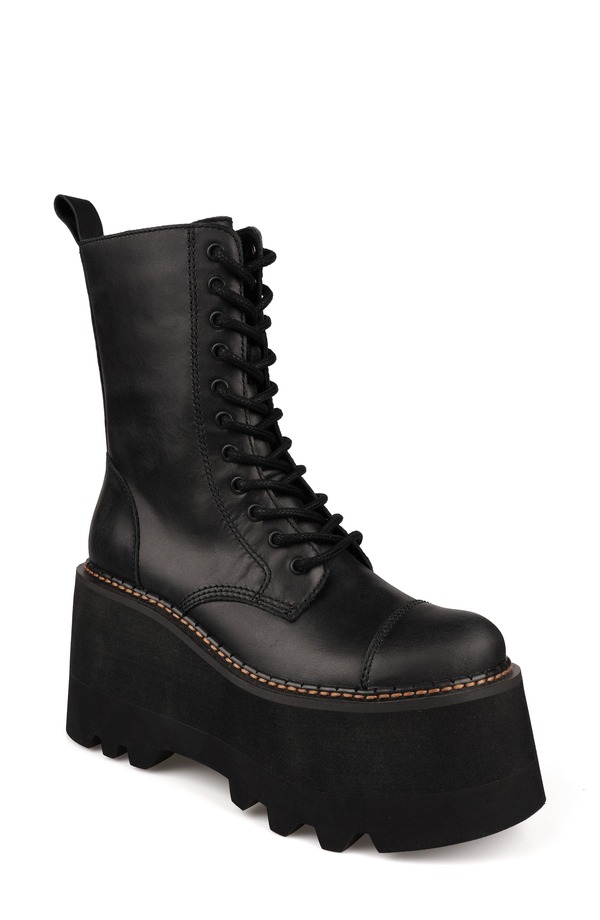 ジジ レディース シューズ ブーツ・レインブーツ プラットフォーム ZIGI Raiza Platform Bootie Black ブラック