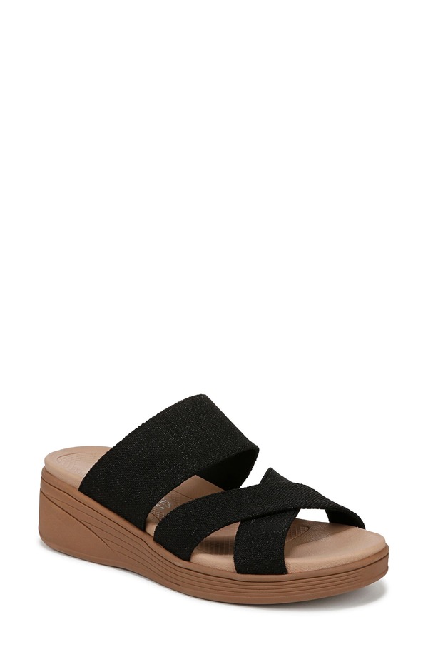 ライフストライド レディース シューズ 踵 サンダル LifeStride Fiona Wedge Sandal Black 黒いこと ミュール-レディース靴-靴