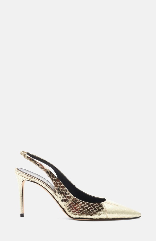 スカロッソ レディース シューズ 踵 SCAROSSO Sutton Pumps Gold - Elaphe ゴールド