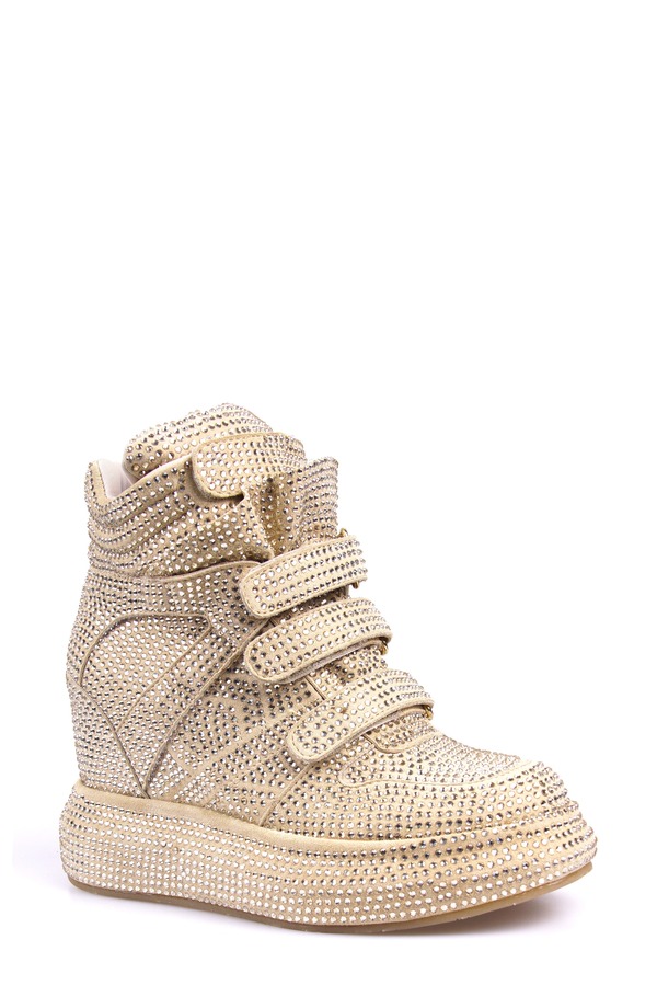 ジジ レディース シューズ ブーツ・レインブーツ ZIGI Shorty Wedge Bootie Gold Suede ゴールド