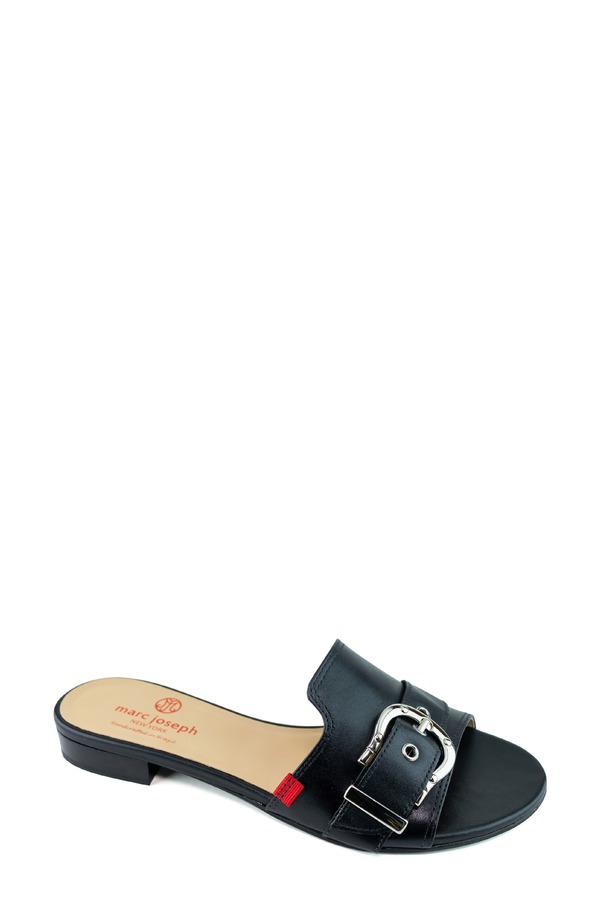 マークジョセフニューヨーク レディース シューズ サンダル レース Marc Joseph New York Rochelle Place Slide Sandal Black Napa Soft ブラック|ReVida 店